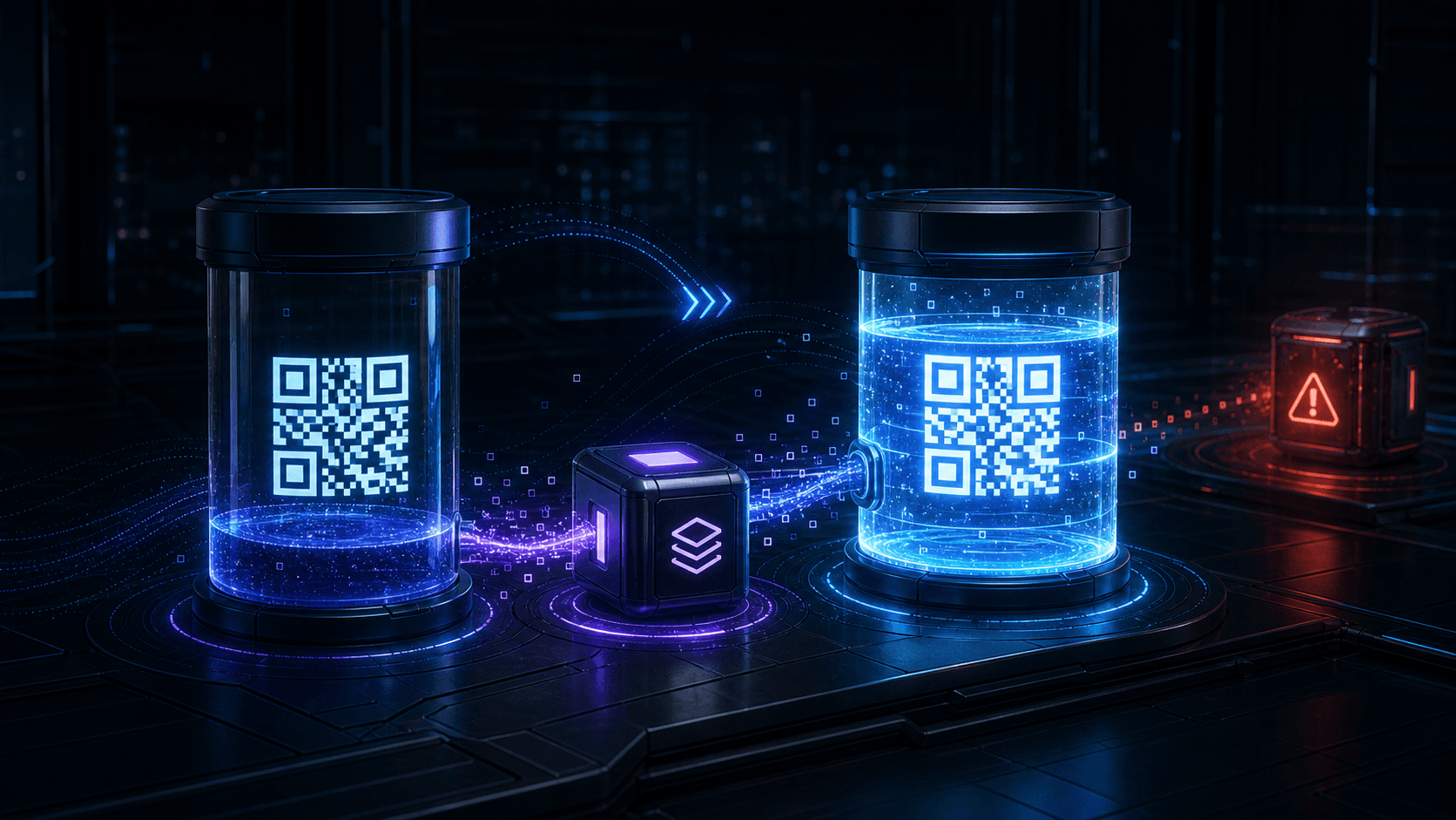 A reserved standalone pack automatically transfers fresh runway from a depleted QR-code gauge into a full one.
